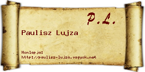 Paulisz Lujza névjegykártya